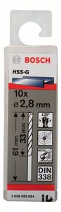 Bosch Accessoires Metaalboren HSS-G, Standard 2,8 x 33 x 61 mm 10st - 2608595054