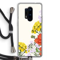 Wilde bloemen: OnePlus 8 Pro Transparant Hoesje met koord