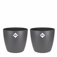 Pottenset Elho Grijs Plastic Cirkelvormig 2 Onderdelen