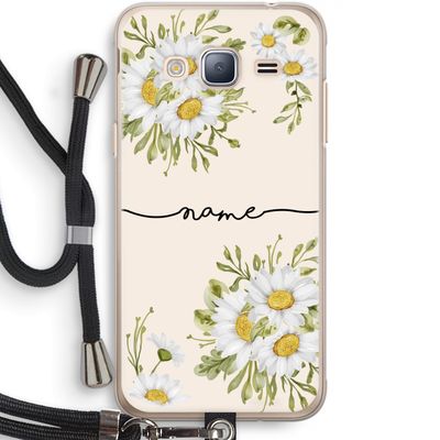 Daisies: Samsung Galaxy J3 (2016) Transparant Hoesje met koord