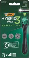 BIC Flex 3 hybrid shaver sensitive leaf bl 4 (4 st)