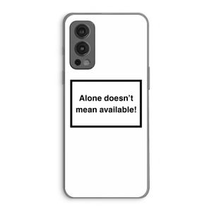 Alone: OnePlus Nord 2 5G Transparant Hoesje