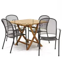 Tuinstoel Caredo met Milton tafel vierkant 90 cm