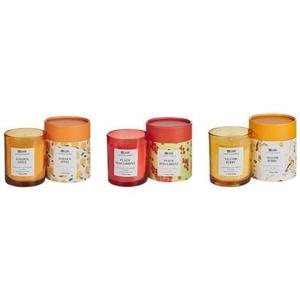 Beliani - COLORFUL BARREL - Geurkaars set - Bes|Gele bes|Goud appel