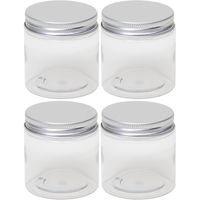 4x Kunststof weckpotten/inmaakpotten 100 ml met schroefdeksel