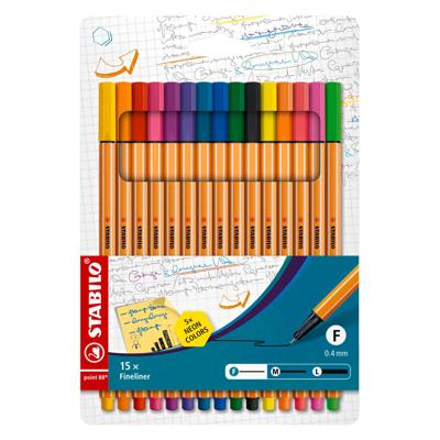 Stabilo point 88 fineliners, 15st.