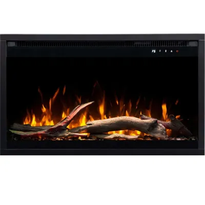 Aflamo 3D Insert 45 × 75 cm (18 inch x 30 inch) |Ingebouwde Elektrische Haard met LED Vlam & App-besturing