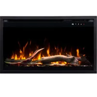 Aflamo 3D Insert 45 × 75 cm (18 inch x 30 inch) |Ingebouwde Elektrische Haard met LED Vlam & App-besturing