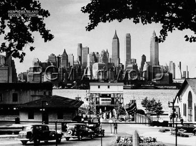 Kunstdruk Liby - New York Island 80x60cm