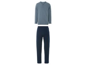 LIVERGY Heren pyjama (Blauw, XL)