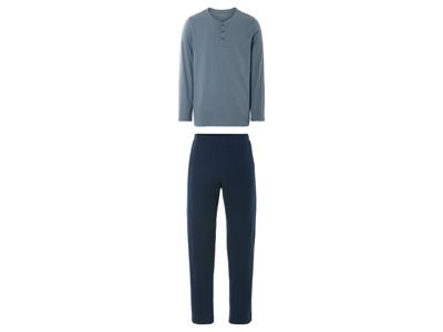 LIVERGY Heren pyjama (Blauw, L)