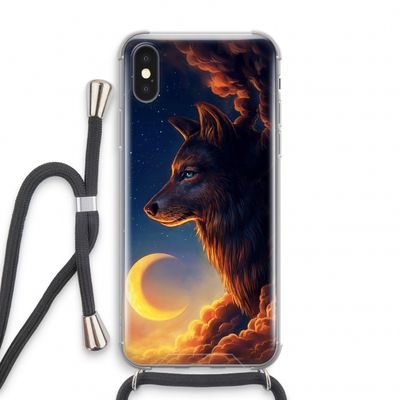 Night Guardian: iPhone XS Transparant Hoesje met koord