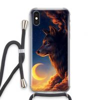 Night Guardian: iPhone XS Transparant Hoesje met koord
