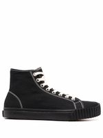 Maison Margiela baskets montantes Tabi en toile - Noir - thumbnail