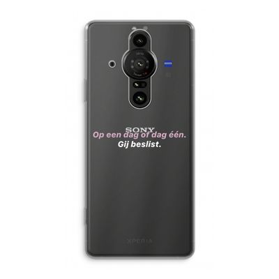 gij beslist: Sony Xperia Pro-I Transparant Hoesje