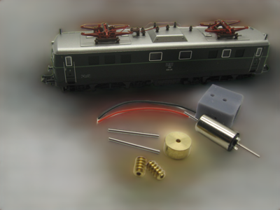 micromotor NF029C N ombouwset voor Fleischmann ÖBB 1010, SBB Ae 6/6, DB DRB E94, DR DRG BR 194, u.a.
