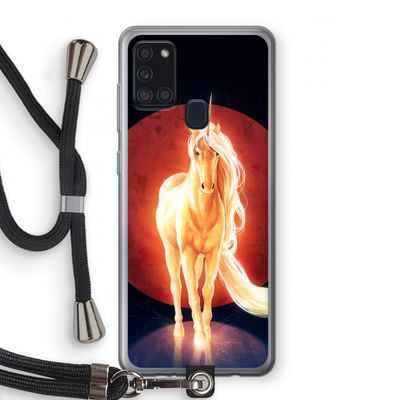 Last Unicorn: Samsung Galaxy A21s Transparant Hoesje met koord
