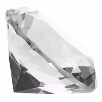 Transparante nep diamant 5 cm van glas   - - thumbnail