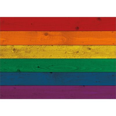 Vintage regenboog vlag poster 84 x 59 cm
