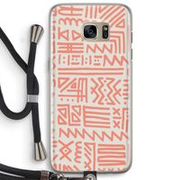 Marrakech Pink: Samsung Galaxy S7 Edge Transparant Hoesje met koord