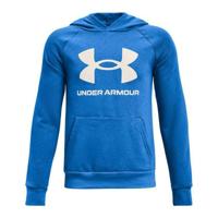 Herenhoodie Under Armour Rival Big Logo Blauw Maat XL