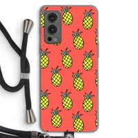 Ananas: OnePlus Nord 2 5G Transparant Hoesje met koord