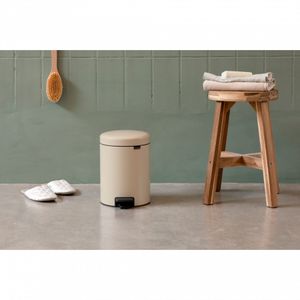 Brabantia NewIcon pedaalemmer 3 liter met kunststof binnenemmer - Soft Beige