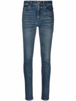 Saint Laurent jean skinny à effet délavé - Bleu