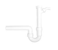 Kirchhoff Kunststof DALLMER spoelbak buisvormige sifon, wit, 1 1/2" H x 50 mm, met kogelgewricht, met 3/4" apparaataansluiting - 20222