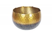 Handgemaakte decoratieve kom ORIENT 19cm goud met patina in klassiek gehamerd ontwerp - 41562