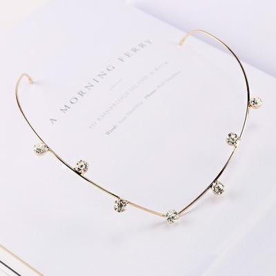 Vrouwen mode hoofdbanden Crystal legering haar banden terug houder (drainage boor)