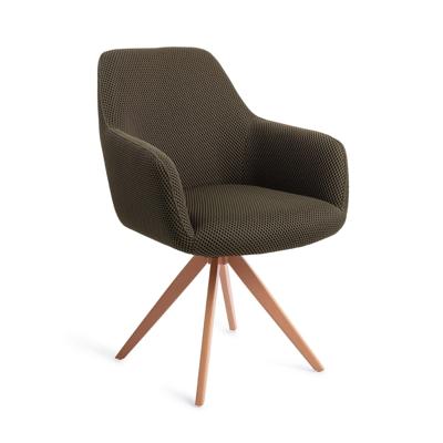 Jesper Home Draaibare Eetkamerstoel 'Hiroo' Turn Peach, kleur Jungle Jewel