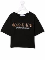 Calvin Klein Kids t-shirt à logo imprimé - Noir