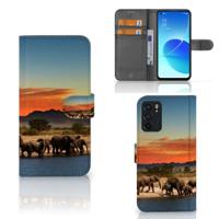 OPPO Reno6 5G | Telefoonhoesje | Met pasjeshouder | Olifanten