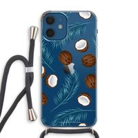 Kokosnoot roze: iPhone 12 Transparant Hoesje met koord