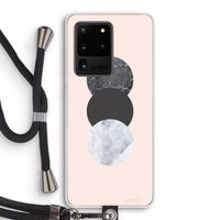 Marmeren cirkels: Samsung Galaxy S20 Ultra Transparant Hoesje met koord
