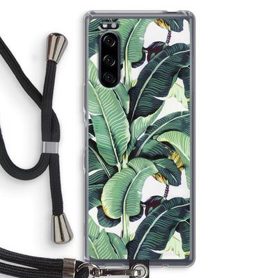 Bananenbladeren: Sony Xperia 5 Transparant Hoesje met koord