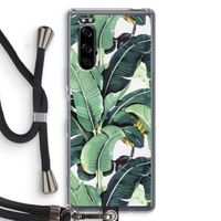 Bananenbladeren: Sony Xperia 5 Transparant Hoesje met koord
