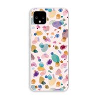 Terrazzo Memphis Pink: Pixel 4 XL Transparant Hoesje