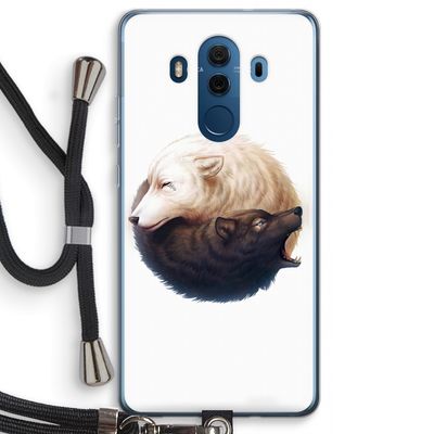 Yin Yang Wolves: Huawei Mate 10 Pro Transparant Hoesje met koord