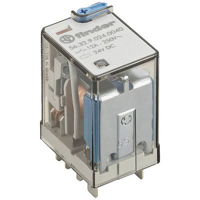 Finder 56.32.9.024.0094 Steekrelais 24 V/DC 12 A 2x wisselcontact 1 stuk(s) Piece