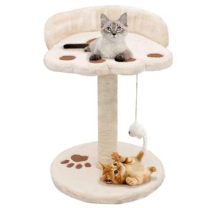 VidaXL Kattenkrabpaal met sisal krabpaal 40 cm beige en bruin
