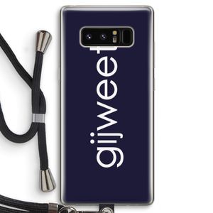 Gijweet: Samsung Galaxy Note 8 Transparant Hoesje met koord