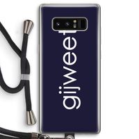 Gijweet: Samsung Galaxy Note 8 Transparant Hoesje met koord