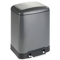 Wenko Pedaalemmer Studio 6 Liter 23 X 22,5 X 32 Cm Staal Grijs - thumbnail