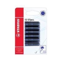 Inktpatroon STABILO blauw blister à 12 stuks