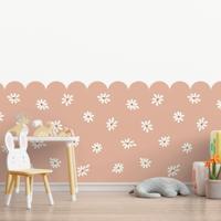Behang Daisy Flowers Rol Roze