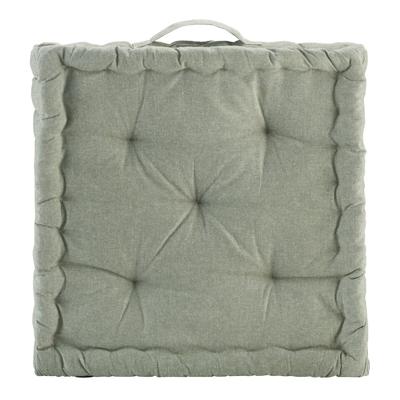 2e Halve Prijs Leen Bakker - Matraskussen Mika - 45x45x10 Cm - Katoen - Groen