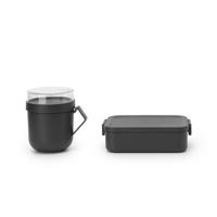 Brabantia Make & Take Lunchset 2-delig - Kunststof - Dark Grey