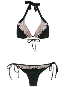 Amir Slama lace panel bikini set - Noir